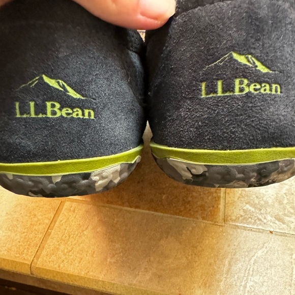 L.L. BEAN MOUNTAIN Suede Flannel Lined Moccasin Men\'s Loafer Size 11 Blue Shoe main image 6